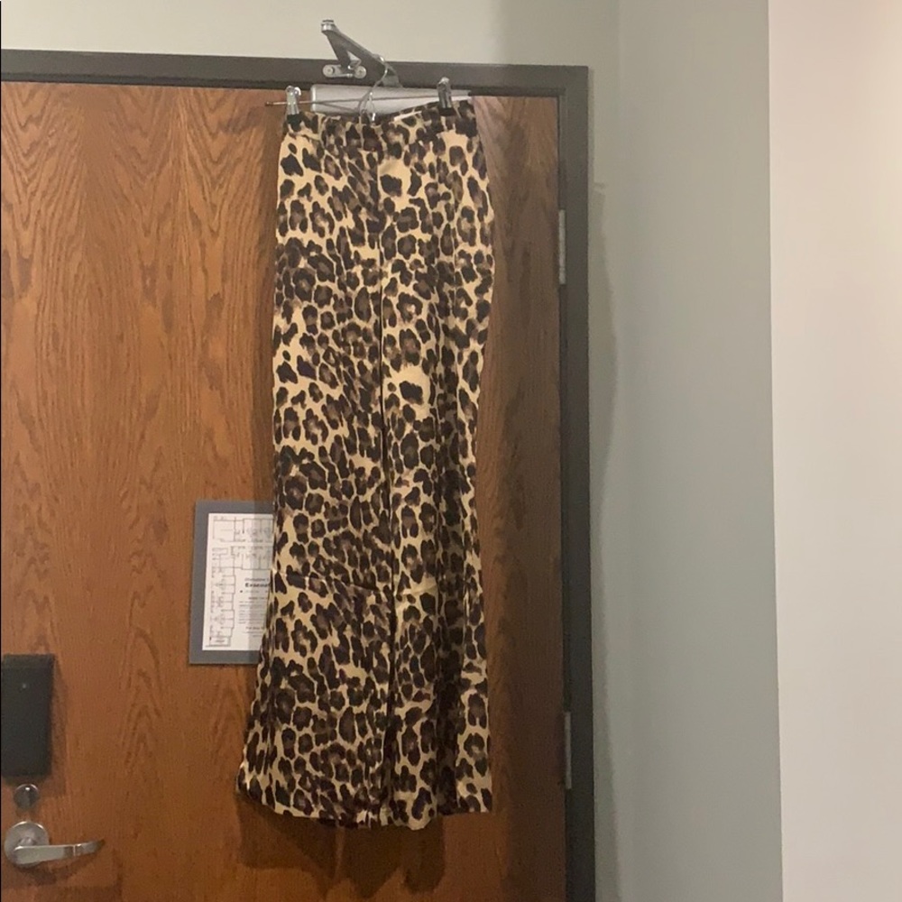 Super down cheetah print pants